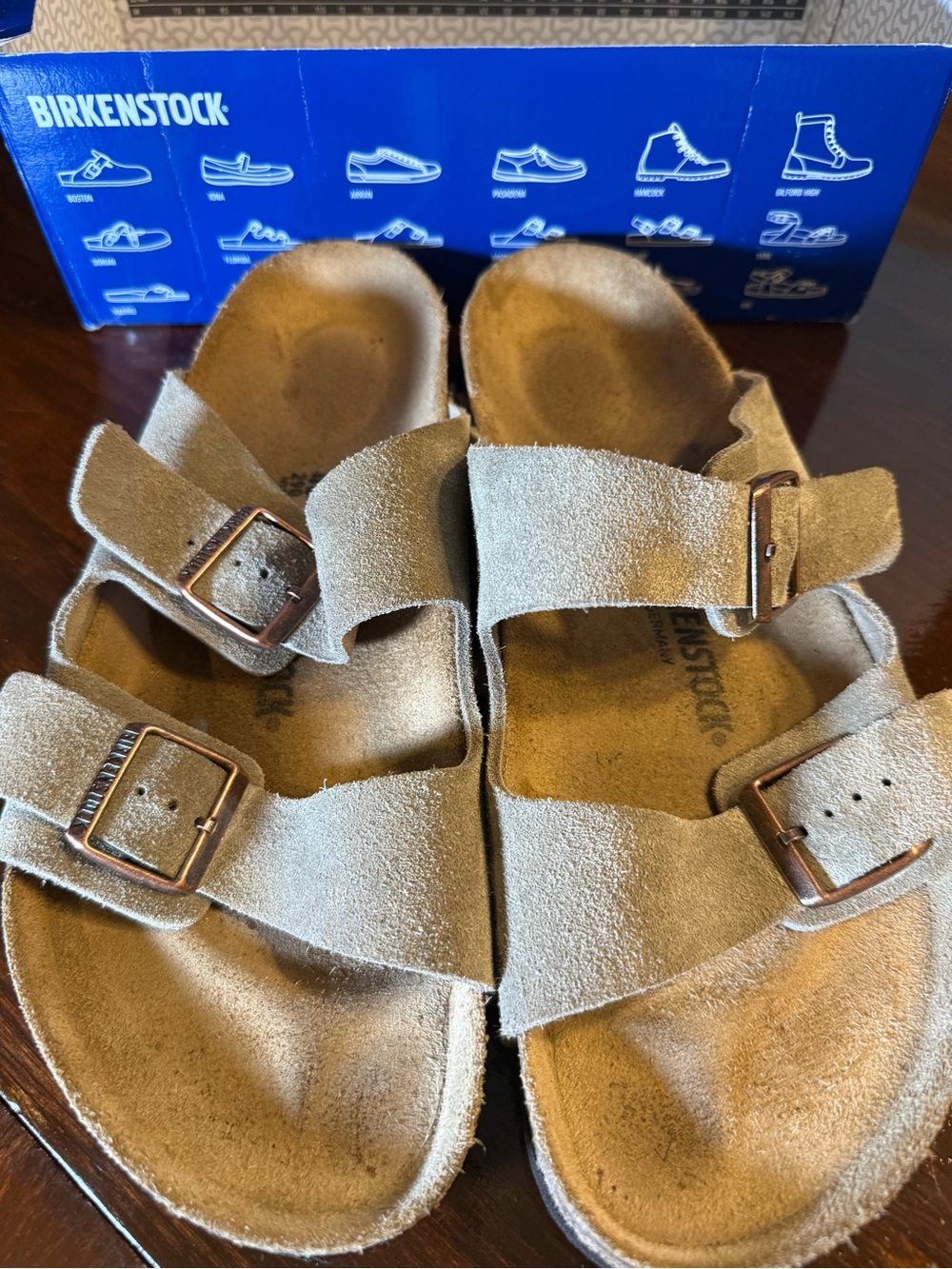 Birkenstock Men's Arizona Sandals in Taupe